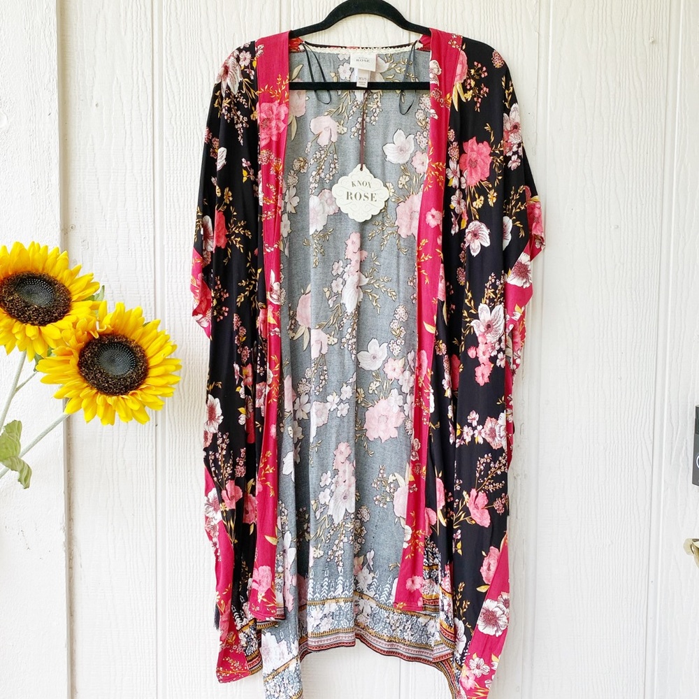 Knox Rose Floral Kimono NWT